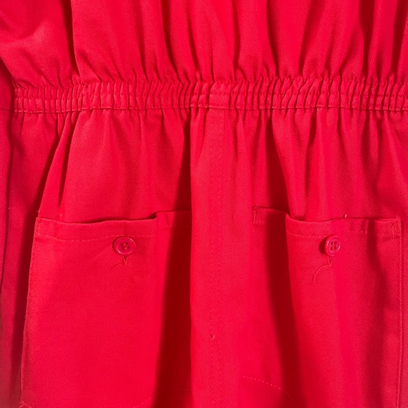 Rare red jumpsuit by Penelope Gazin, designer of Fashion Brand Company. - Picture 5 of 10